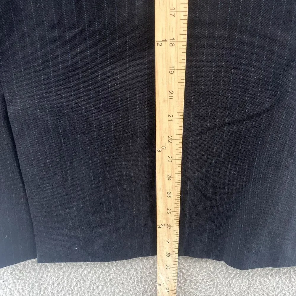 Banana Republic Blazer Mens 38R Black Pinstripe‎ Modern Corpcore Office Academia